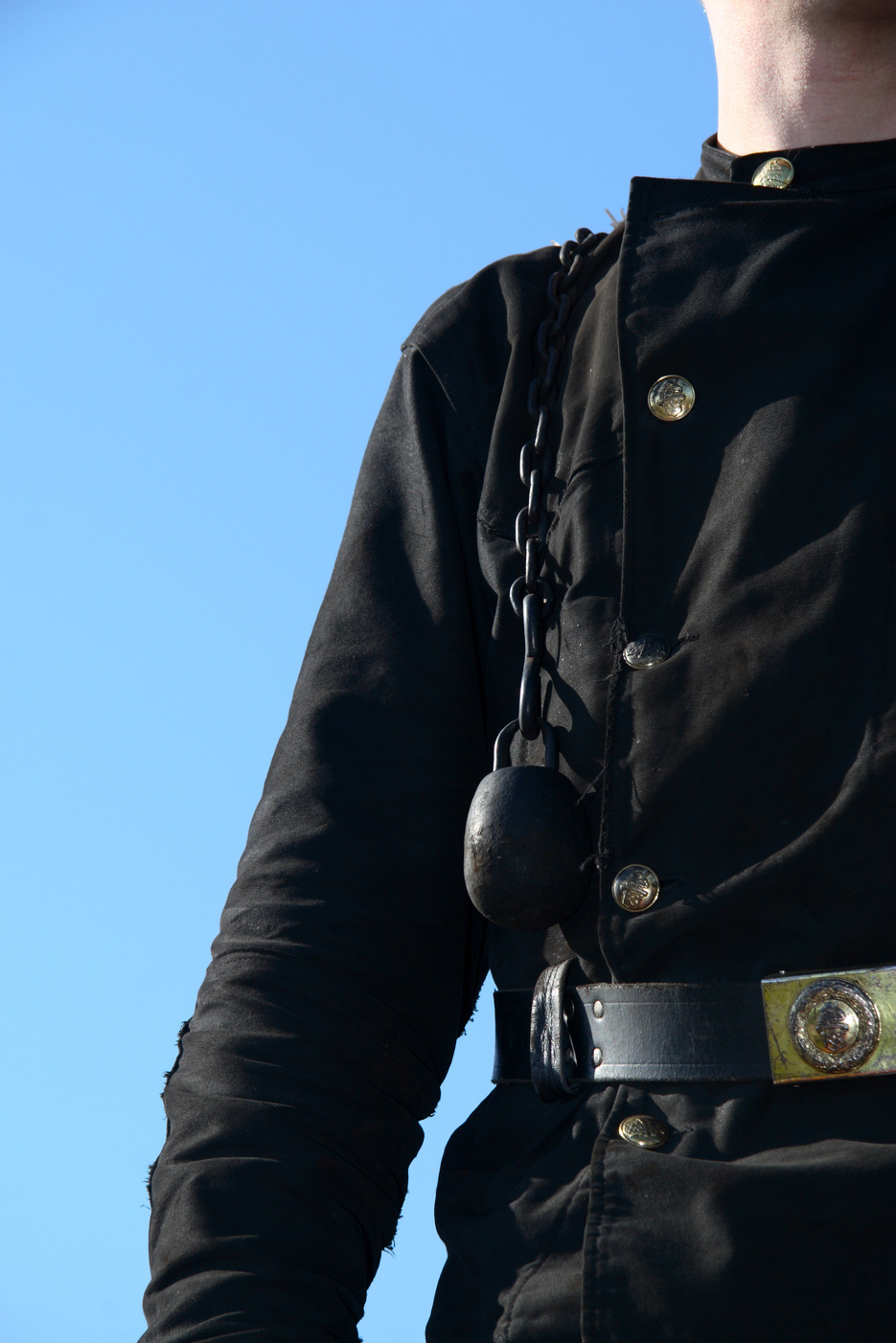 close up of the chimney sweep workwear